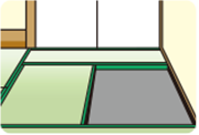 備長炭発泡ロールシート 施工事例 畳下